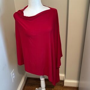 Lovely flowing J Jill asymmetrical poncho for holiday dressing